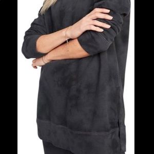 New w tags Old Navy Tunic long sweatshirt, XL, grey black space dye